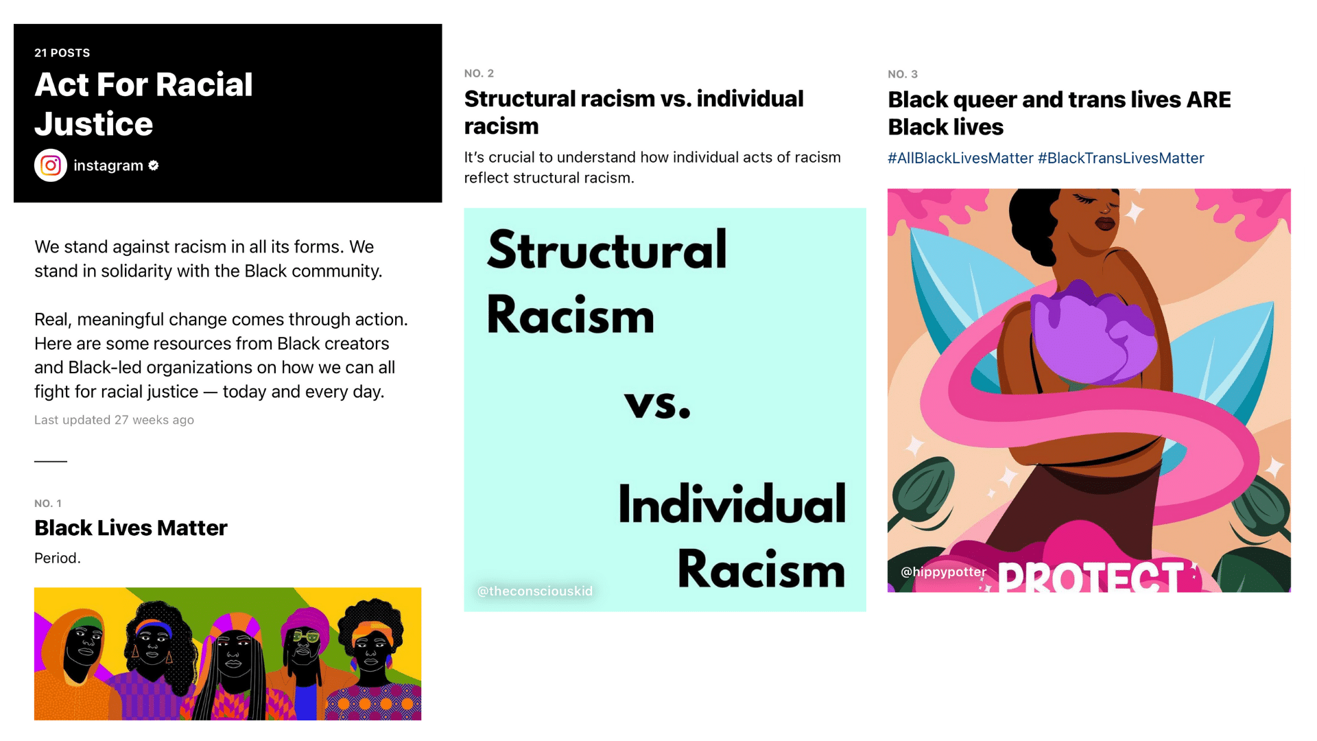 promote causes such as racial justice