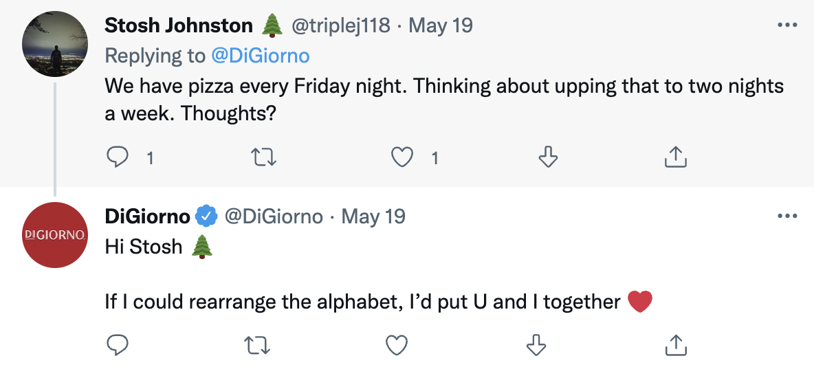 Digiorno tweet reply