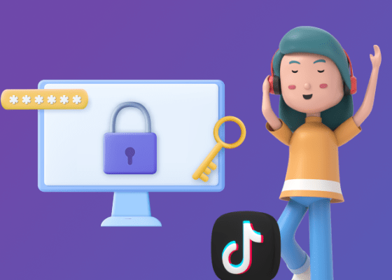 visual of a person enjoying tiktok